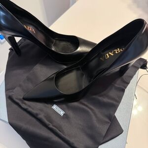 Prada Women's Glossy Black Heels